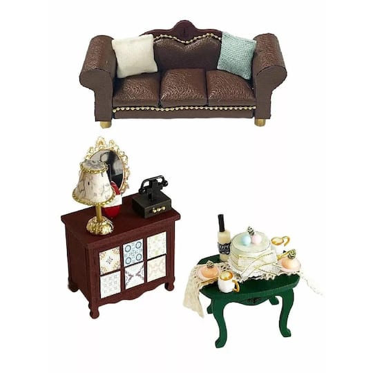 Wizardi House in English Style Miniature Dollhouse Roombox Kit